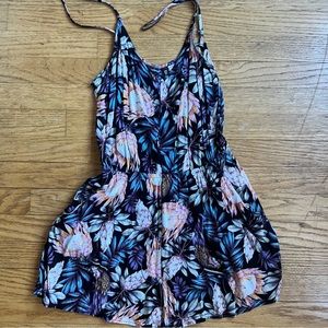 Floral Romper Beach Cover Up